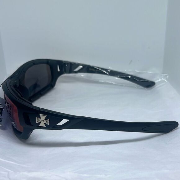 Choppers Padded Sunglasses with Mirror Lenses - Picture 2 of 3